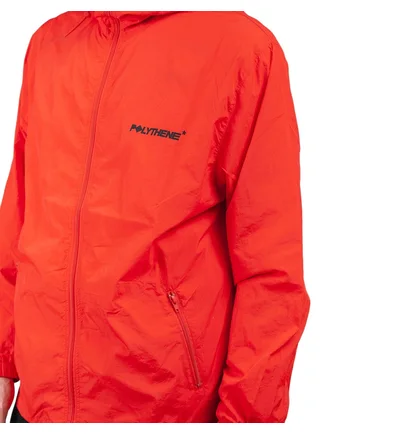 Polythene* Optics Nylon Zipped Windbreaker (Rot)