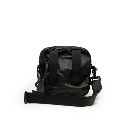 Stone Island Mussola Gommata Canvas Print Bumbag (Schwarz)