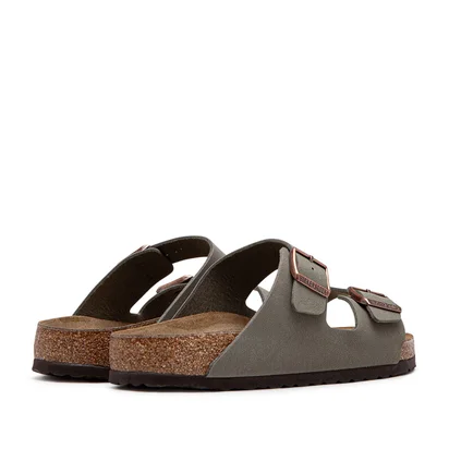 Birkenstock Arizona Birko-Flor Nubuck Regular (Grau)