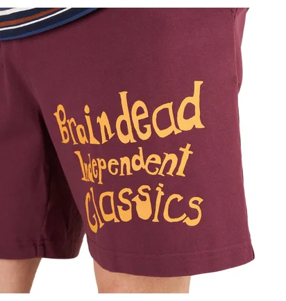 Brain Dead Indie Classics Jersey Short (Burgunderrot)