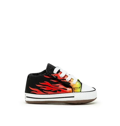 Converse Kids Archive Flames Chuck All-Star Cribster Mid (Schwarz / Weiß / Rot)
