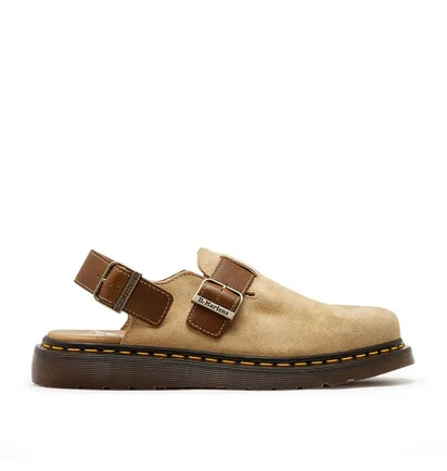 Dr. Martens Jorge Made in England Suede Mules (Braun / Gum)