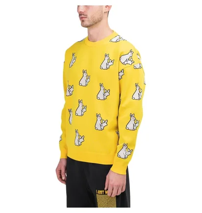 FR2 Rabbits Pattern Knit Top (Gelb)