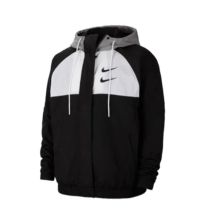 Nike Swoosh HD Woven Jacket (Schwarz / Weiß)