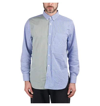 Pop Trading Company Checked BD Shirt (Blau / Grün / Weiß)