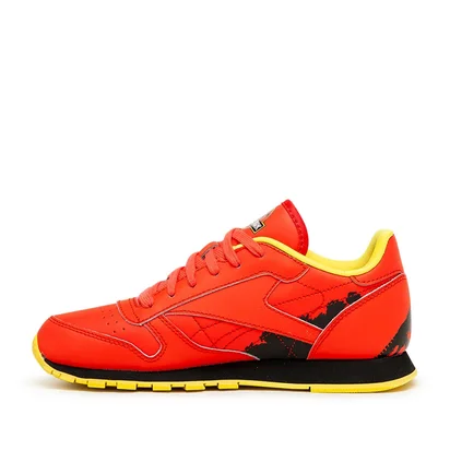 Reebok x Jurassic Park CL Leather (Rot / Gelb)