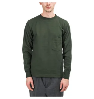 Snow Peak Heavy Cotton Garment Dyed Crewneck (Dunkelgrün)