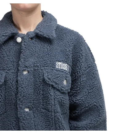 Stüssy WMNS Taryn Sherpa Trucker Jacket (Blau)