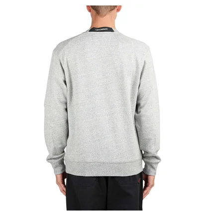 C.P. Company Diagonal Raised Fleece Crew Neck Lens Sweatshirt (Grau)