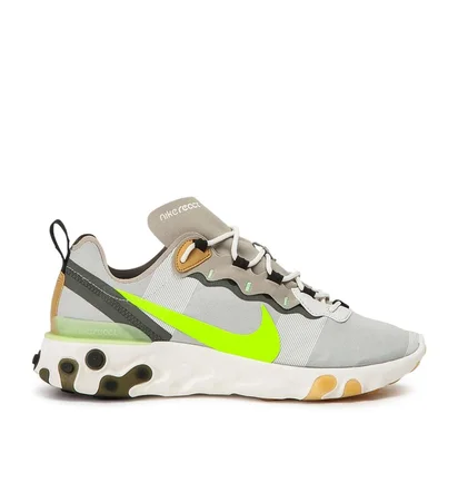 Nike React Element 55 (Grau / Neongelb)