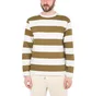 Norse Projects Johannes Wide Stripe LS (Olive / Hellbeige)