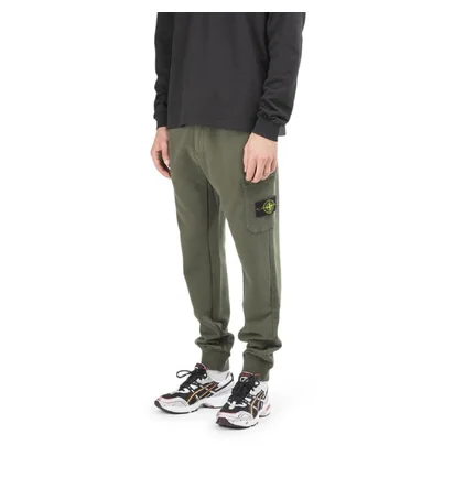 Stone Island Garment Dyed Cargo Sweatpant (Olive)