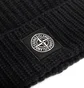 Stone Island Rib Knit Beanie (Schwarz)
