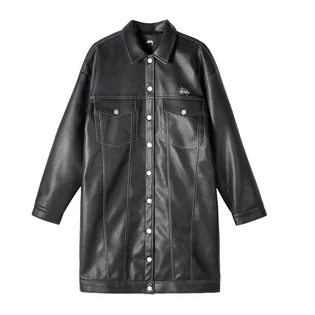 Stüssy WMNS PU Trucker Dress (Schwarz)