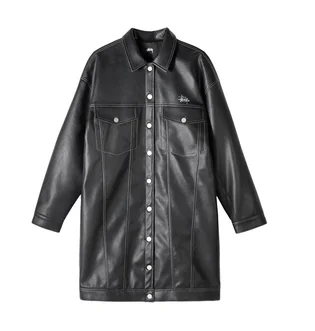 Stüssy WMNS PU Trucker Dress (Schwarz)