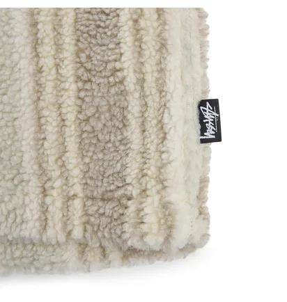 stüssy stripe sherpa shirt (natural)