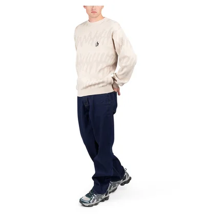 by Parra Static Stalker Knitted Pullover (Beige)
