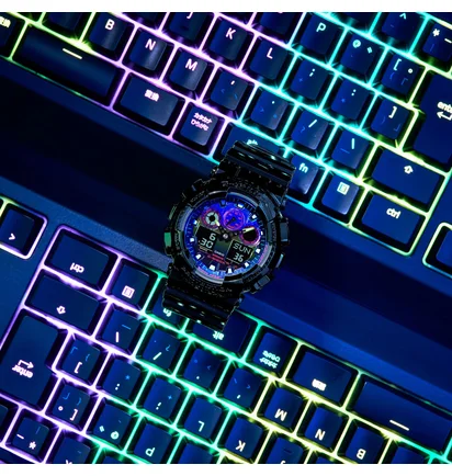 Casio G-Shock GA-100RGB-1AER (Schwarz / Multi)