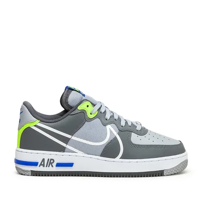 Nike Air Force 1 React (Grau / Blau)