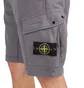 Stone Island Cotton Fleece Bermuda Cargo Shorts (Grau)