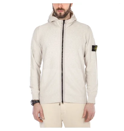 Stone Island Knitwear Hooded Jacket (Altweiß)