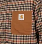 Carhartt WIP L/S Asher Shirt Check Leather (Braun / Orange)
