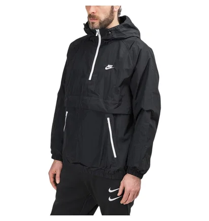 Nike Hooded Woven Anorak (Schwarz)