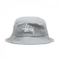 Stüssy Big Logo Twill Bucket Hat (Grau)