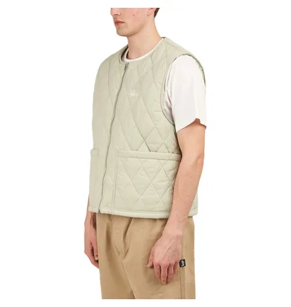 Stüssy Diamond Quilted Vest (Salbei)