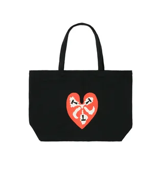 The Trilogy Tapes TTT Heart Record Bag (Schwarz / Rot)