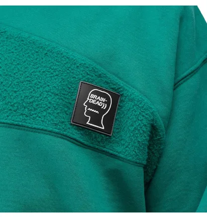 Brain Dead Logo Head Panel Hoodie (Blaugrün)