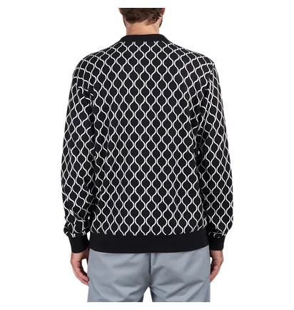 Obey Windmere Jaquard LS Polo (Schwarz / Weiß)