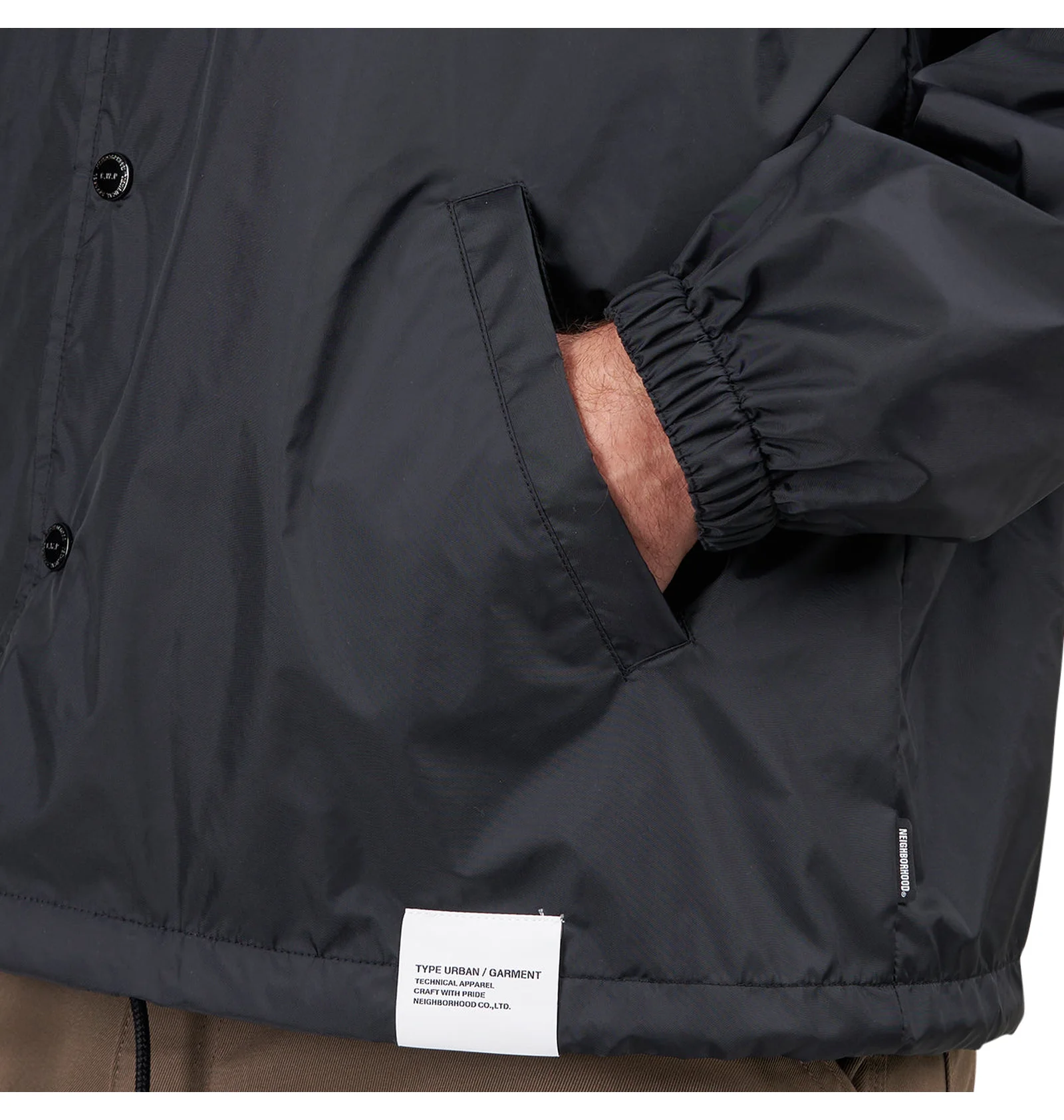 Neighborhood Windbreaker Jacket (Schwarz) 231TSNH-JKM01-BLACK