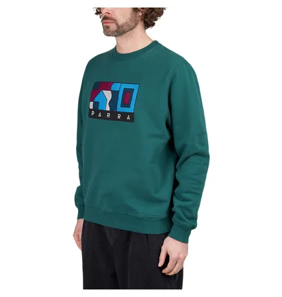 by Parra Blockhaus Crew Neck Sweatshirt (Grün)