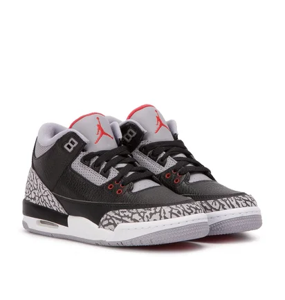 Air Jordan 3 Retro OG 'Black Cement' (Schwarz / Grau / Rot)