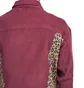 Brain Dead Leopard Contrast Trucker Jacket (Bordeaux)
