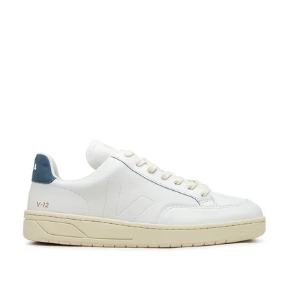 Veja V-12 Stitch O.T. Leather (Weiß / Blau)