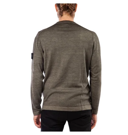 Stone Island Wool Sweat Shirt (Olive)