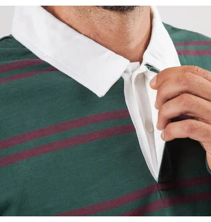 Stüssy Desmond Stripe L/S Rugby (Kiefer)
