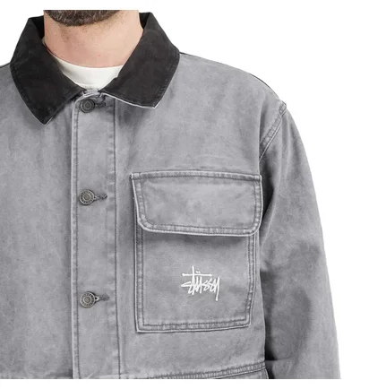 Stüssy Washed Chore Jacket (Grau)