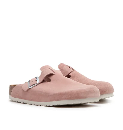 Birkenstock Boston Soft Footbed Suede Leather (Rosa)