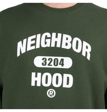 Neighborhood College Sweatshirt (Grün / Weiß)