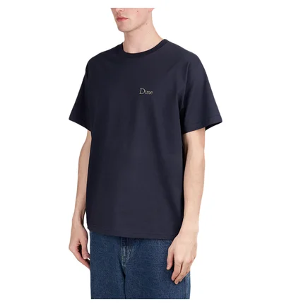 Dime Classic Small Logo T-Shirt (Navy)