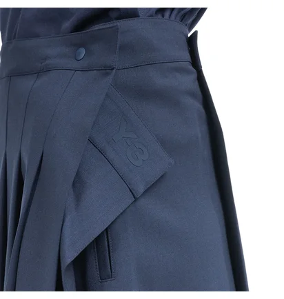 adidas Y-3 W Classic Refined Wool Stretch Skirt (Navy)
