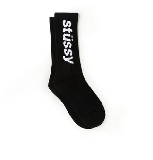 Stüssy Helvetica Jacquard Crew Socks (Schwarz)
