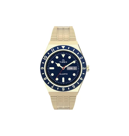 Timex Archive Q Diver Reissue 38mm (Gold / Blau)