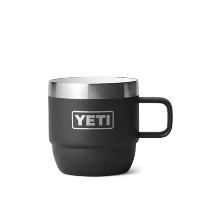 Yeti Rambler 6oz Stackable Mugs (Schwarz / Silber)