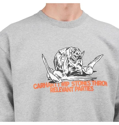 Carhartt WIP x Relevant Parties Stones Throw Sweatshirt (Grau)
