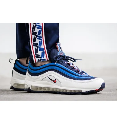 Nike Air Max 97 SE (Dunkelbalu / Rot / Weiß)