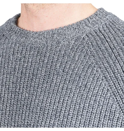 Norse Projects Roald Raglan Indigo Mouliné Pullover (Grau)